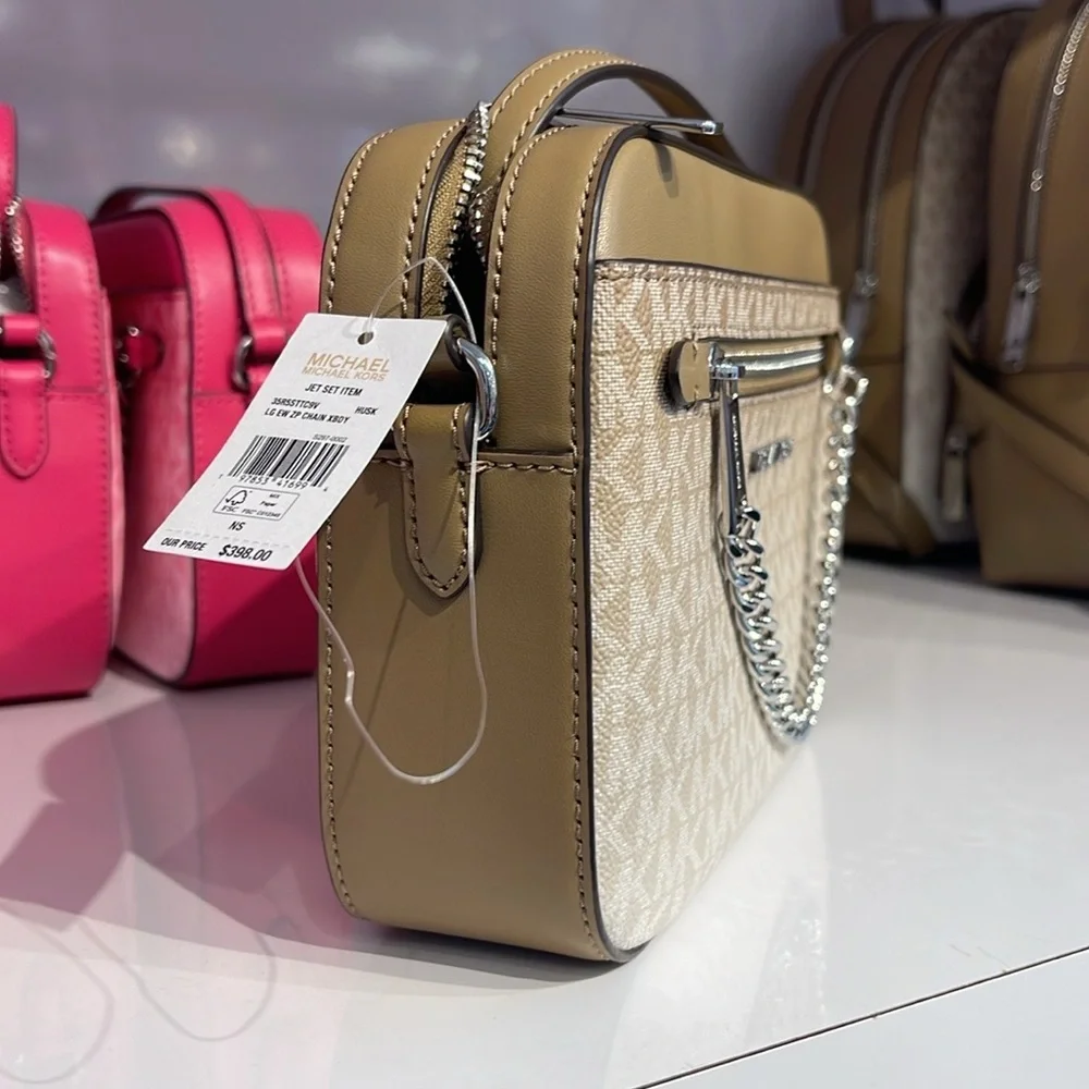 Michael Kors Jet Set Large Ombré Signature Logo EW Crossbody Body Dusk  NWT